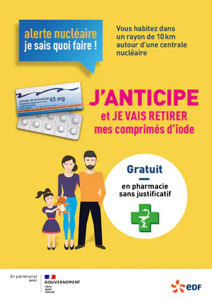 Campagne de distribution 2024-2025 de comprimés d’iode stable autour de la centrale nucléaire de Golfech