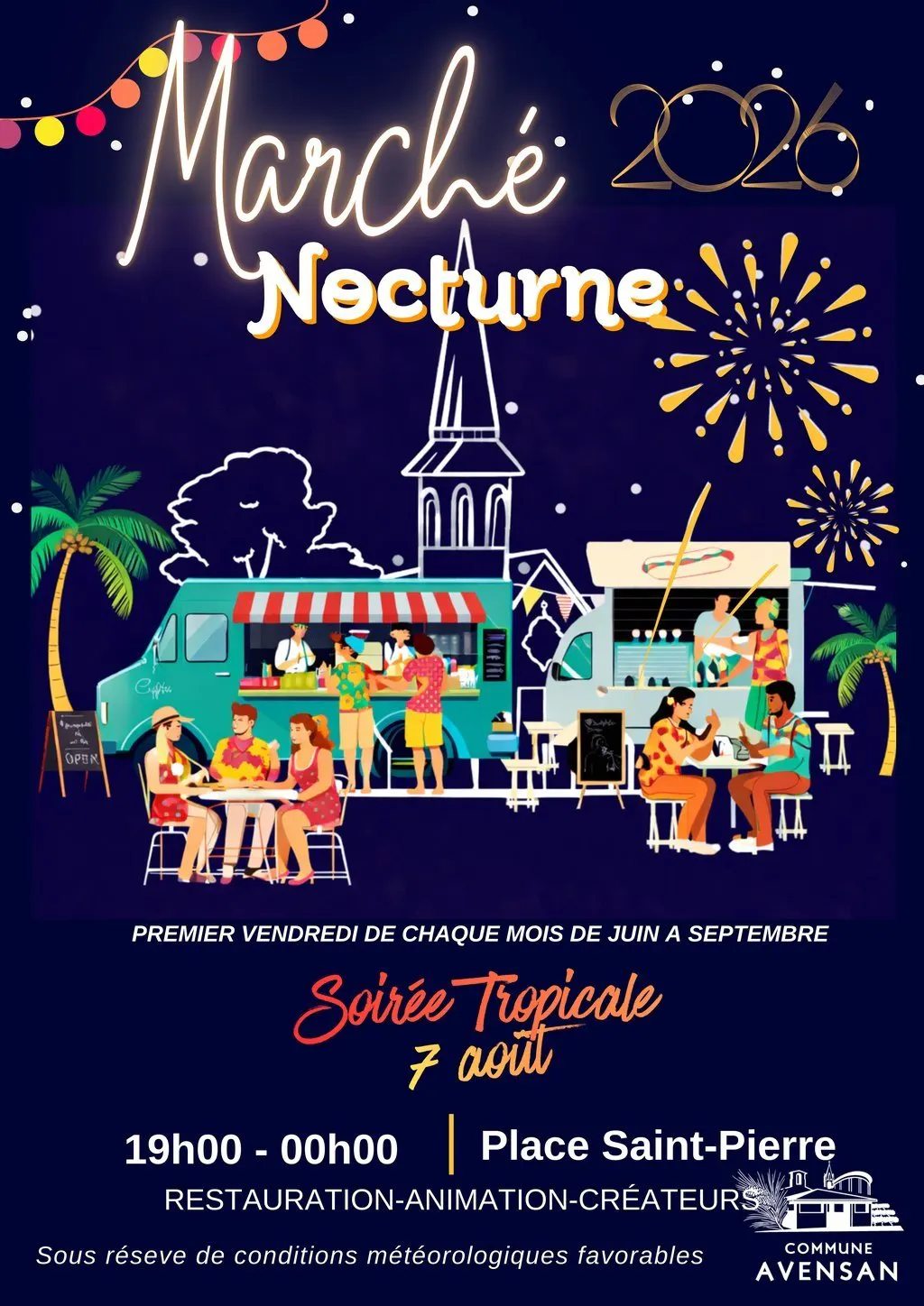 🌃 Marché Nocturne ✨ : Soirée tropicale 🌺🦜