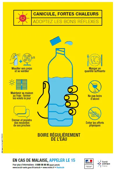 ☀️ Canicule et fortes chaleurs : adoptons les bons réflexes !