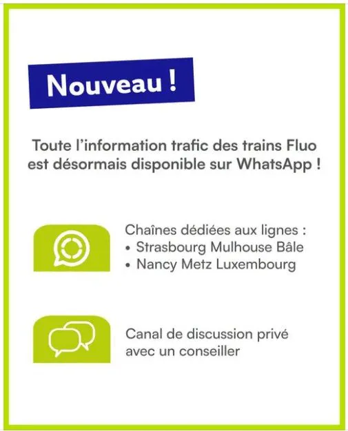 💬 Le saviez-vous ? Suivez toutes les infos trafic de votre ligne TER sur WhatsApp ! 🚆
