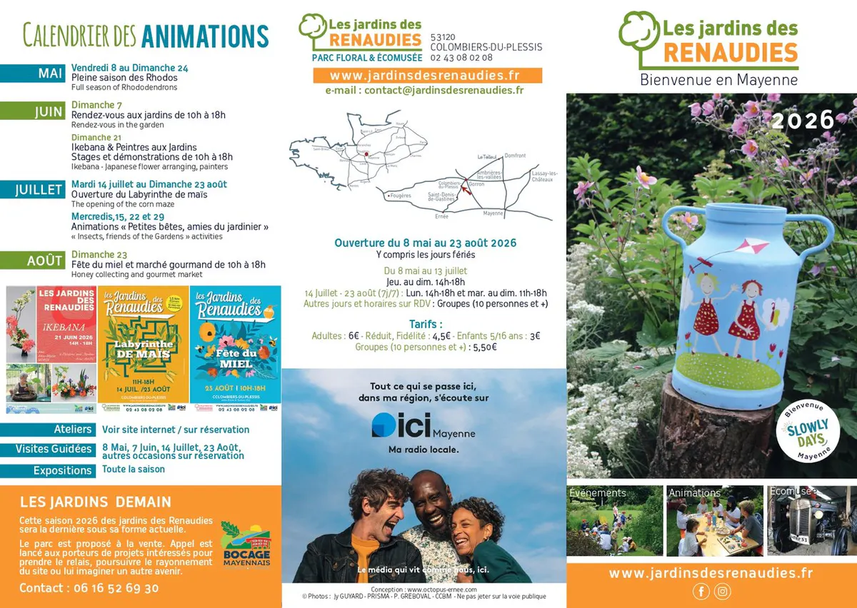 PLAQUETTE 2026/JARDINS DES RENAUDIES