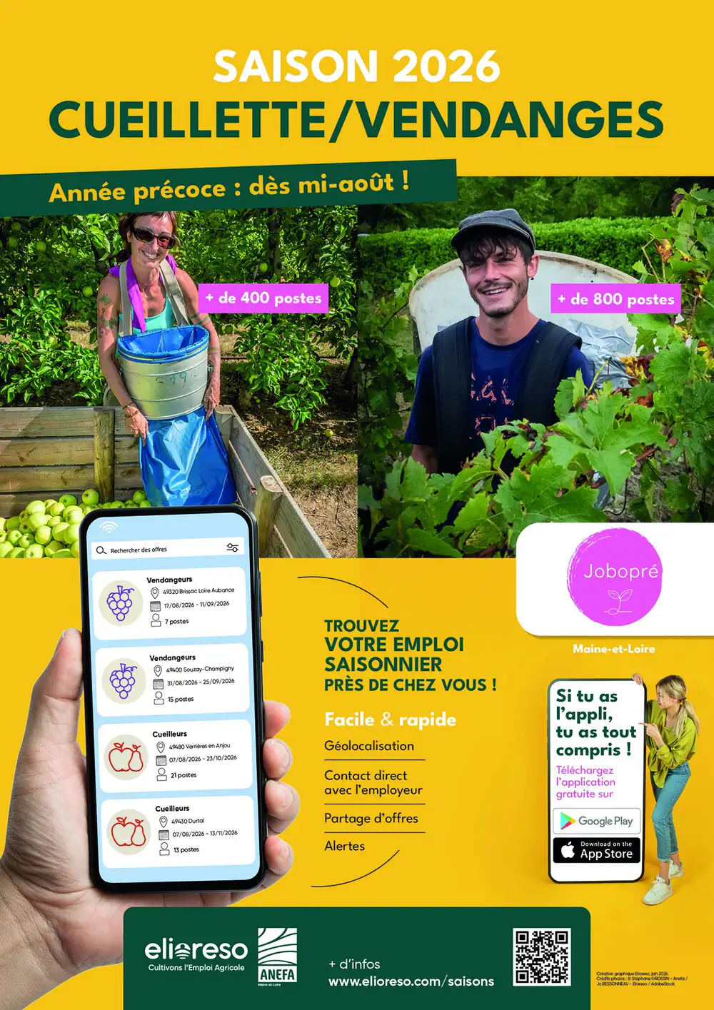 Ouverture de la saison de cueillette et vendange