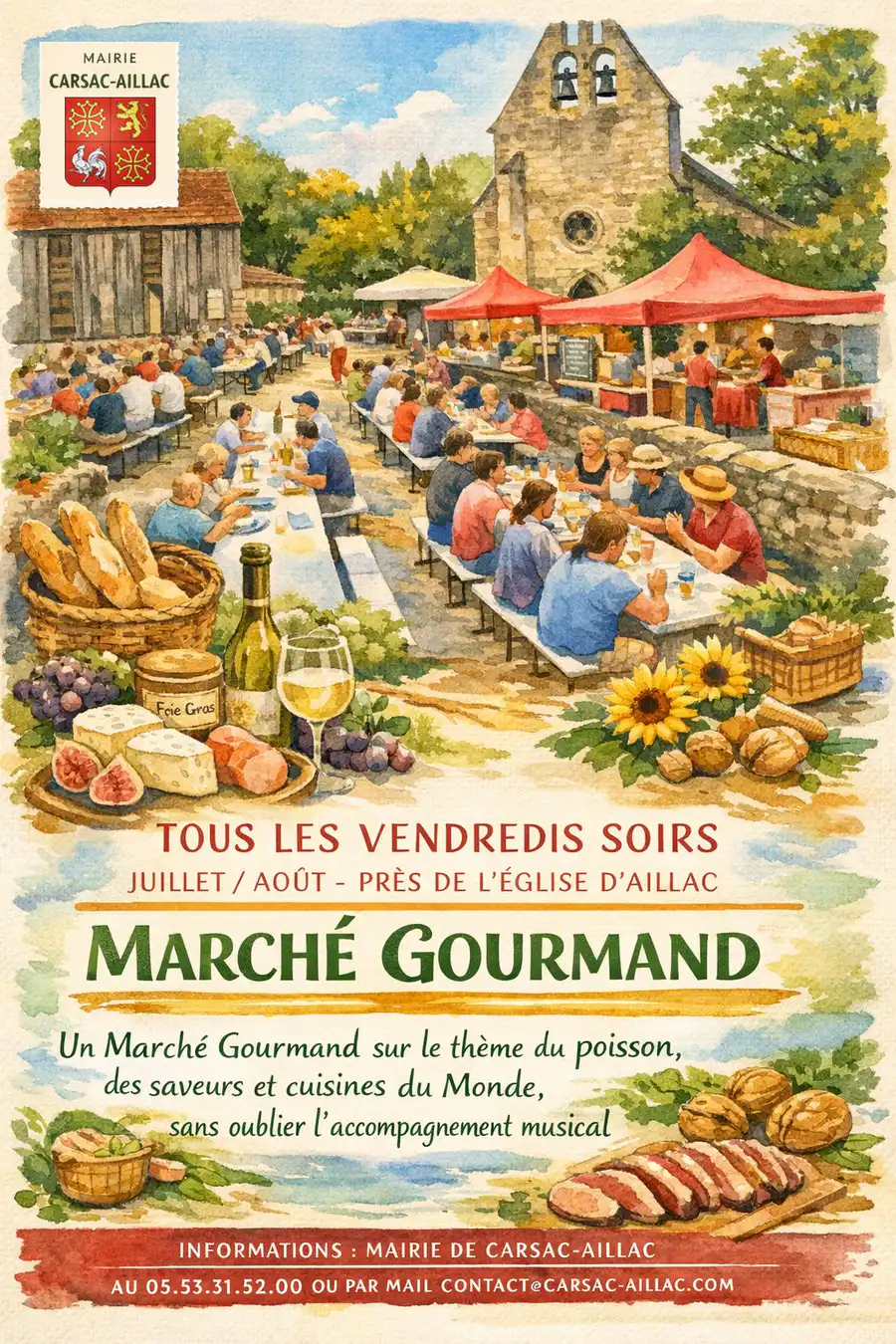 MARCHÉ GOURMAND D'AILLAC // JUILLET-AOÛT