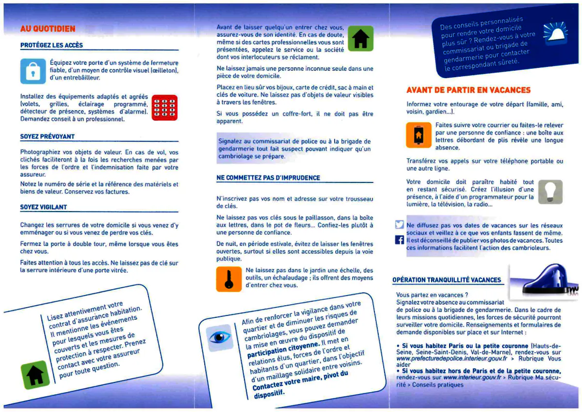 Contre les cambriolages, les bons réflexes !
