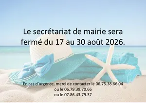 Fermeture Secrétariat Mairie