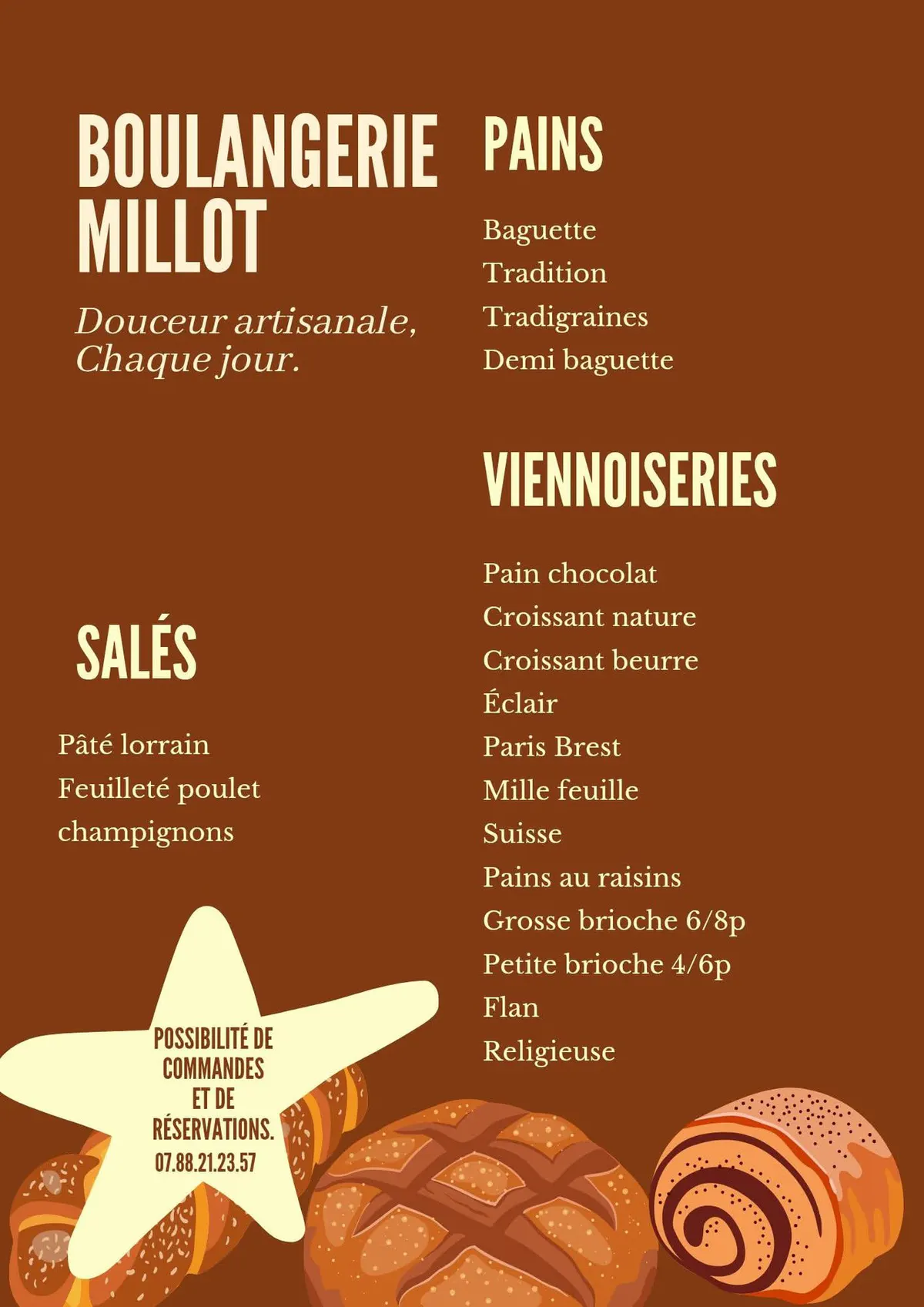 Dépôt de pain & viennoiseries (avec la boulangerie Millot)