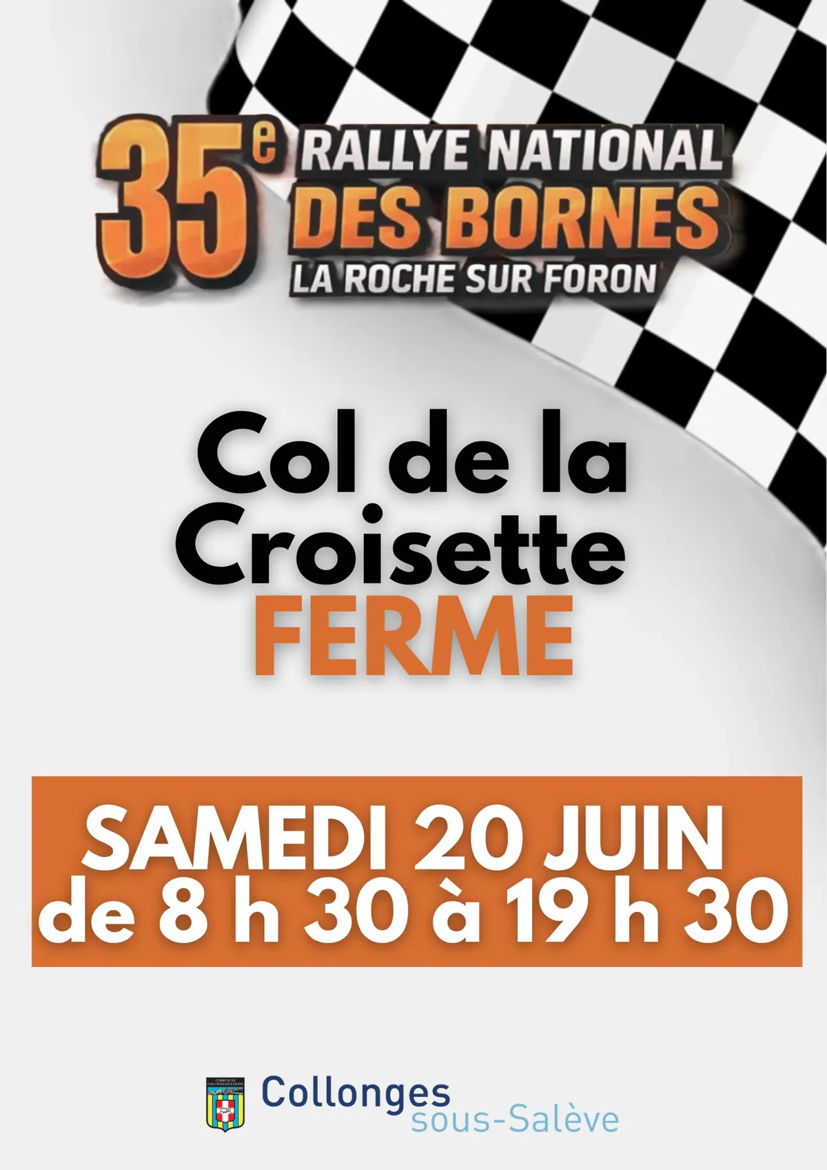 FERMETURE COL  DE LA CROISETTE RALLYE DES BORNES