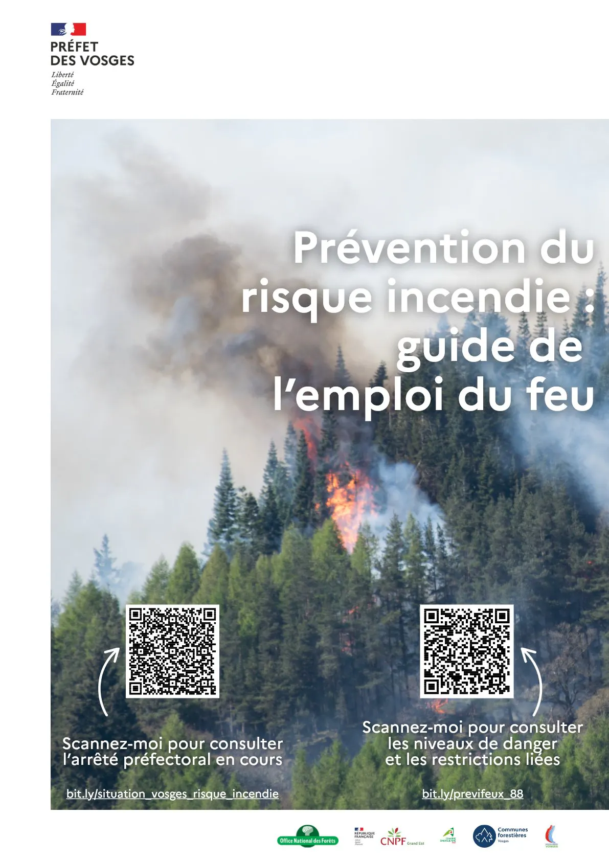 Informations sur l'usage du feu et les restrictions en fonction des niveaux de risque