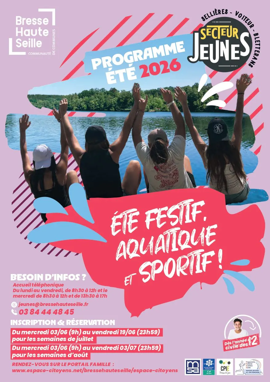 Programme du secteur jeunes Été 🌞