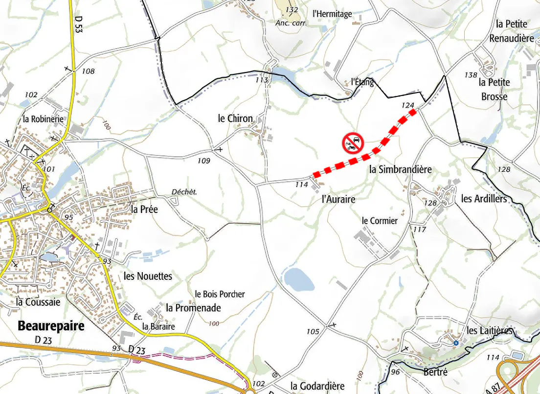 Fermeture du chemin de l&#8217;Auraire