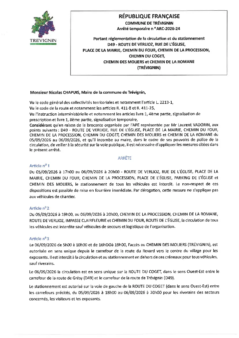 CIRCULATION BROCANTE 6/09/26