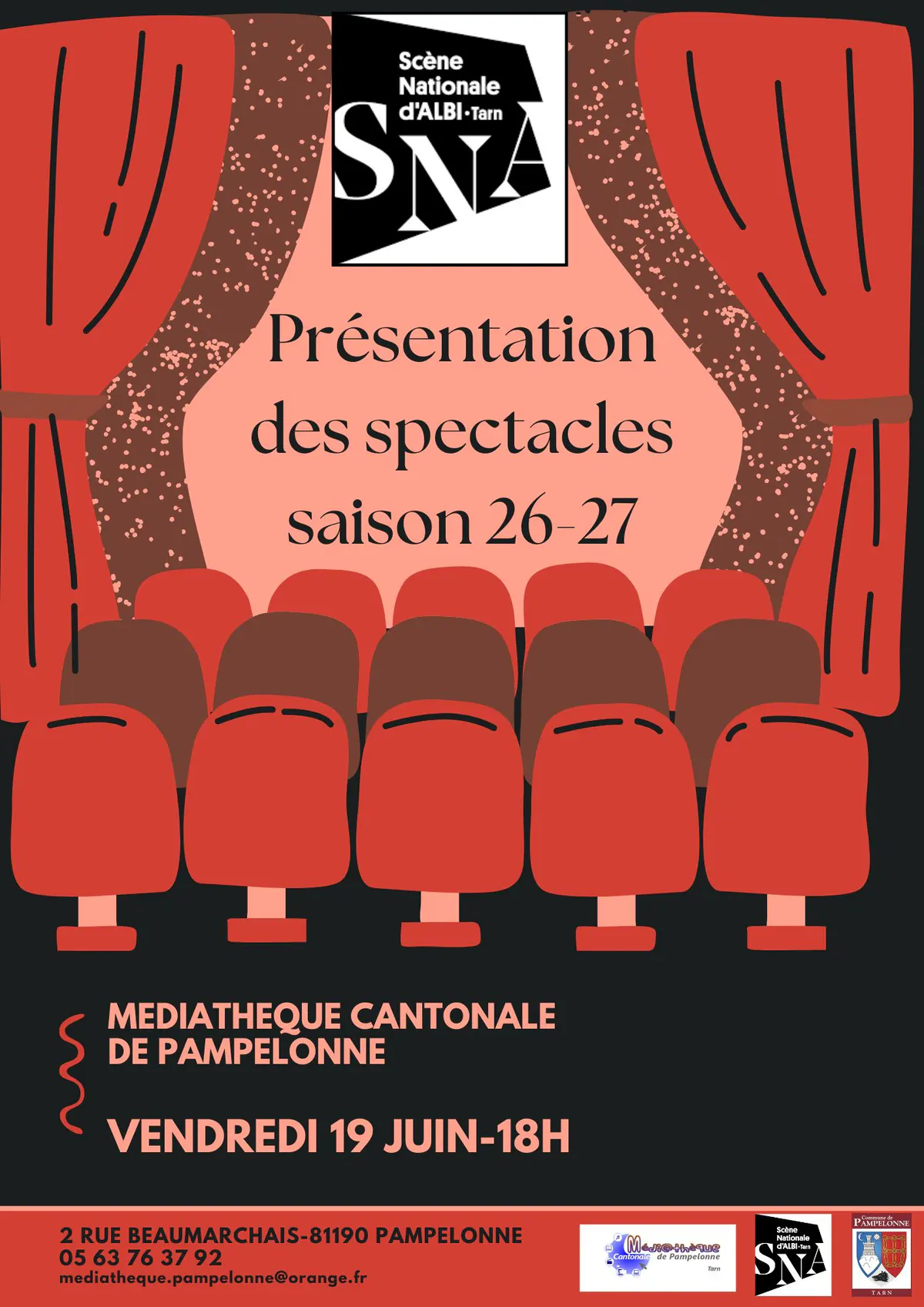 Présentation des spectacles 2026-2027 de la Scène nationale d’Albi – Médiatheque