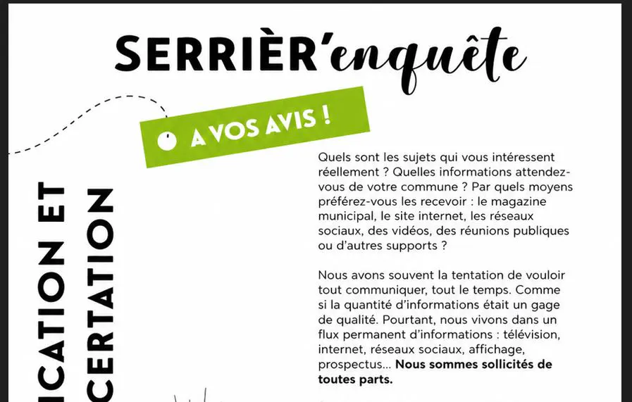 📣 Enquête sur la communication municipale