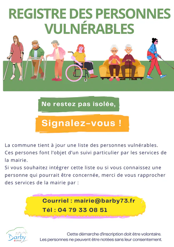 registres des personnes vulnérables