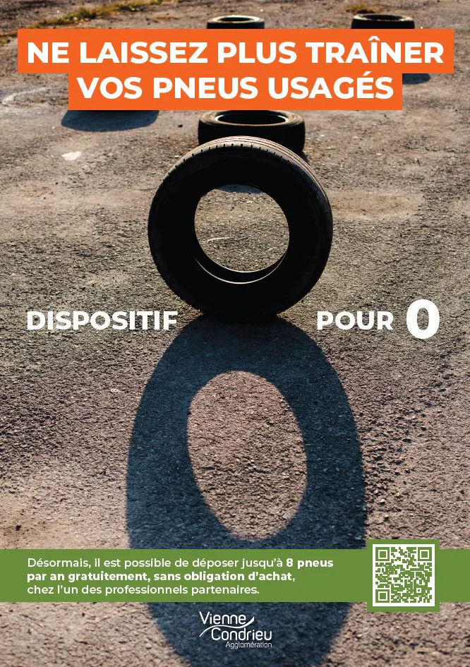 NE LAISSEZ PLUS TRAÎNER VOS PNEUS USAGÉS !