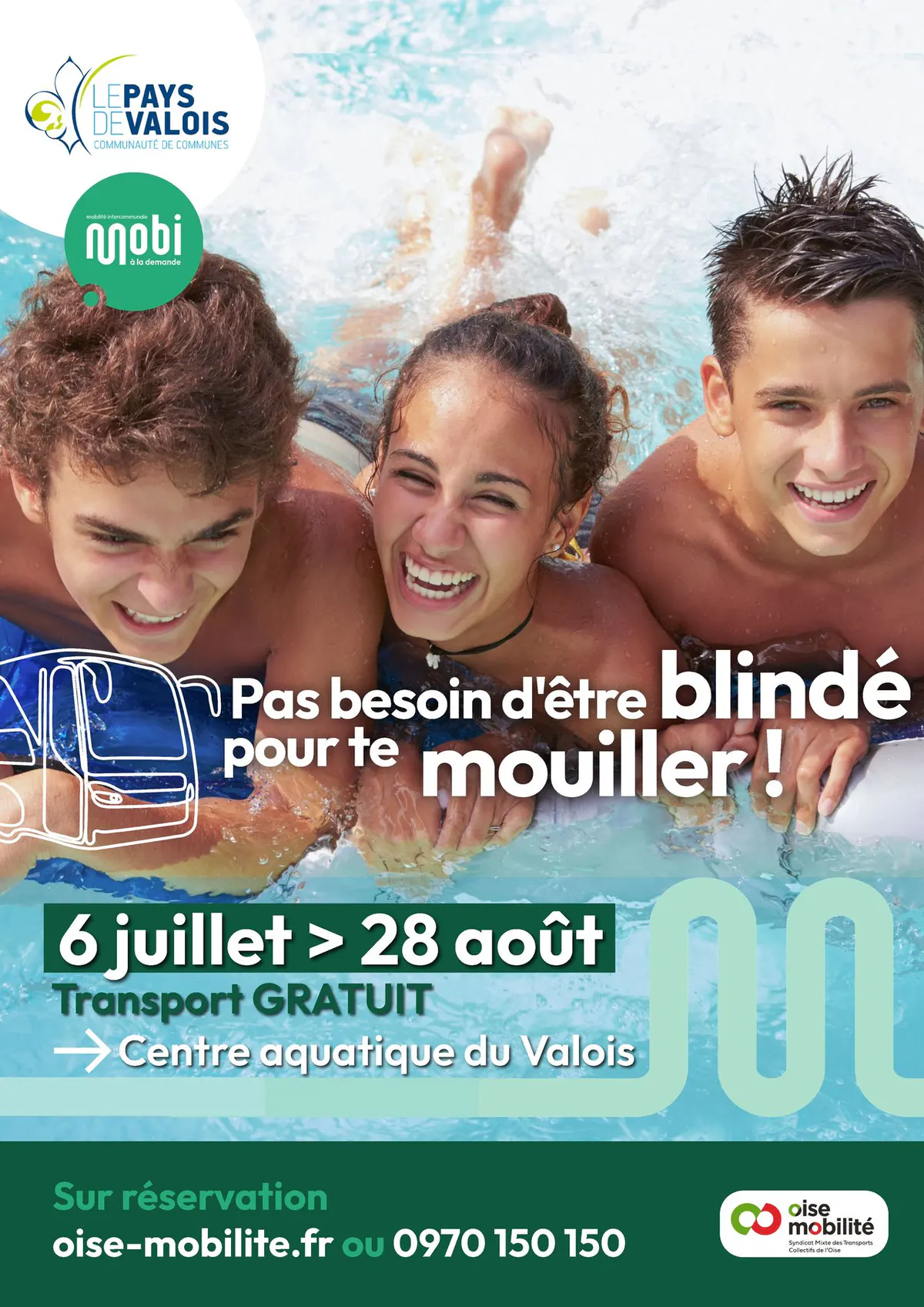 Mobi à la demande vous emmène à la piscine cet été ! 🏖️💦